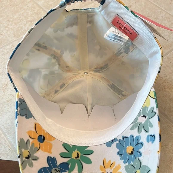 NWT Kate Spade Floral Printed Baseball Cap/Hat - Picture 6 of 9
